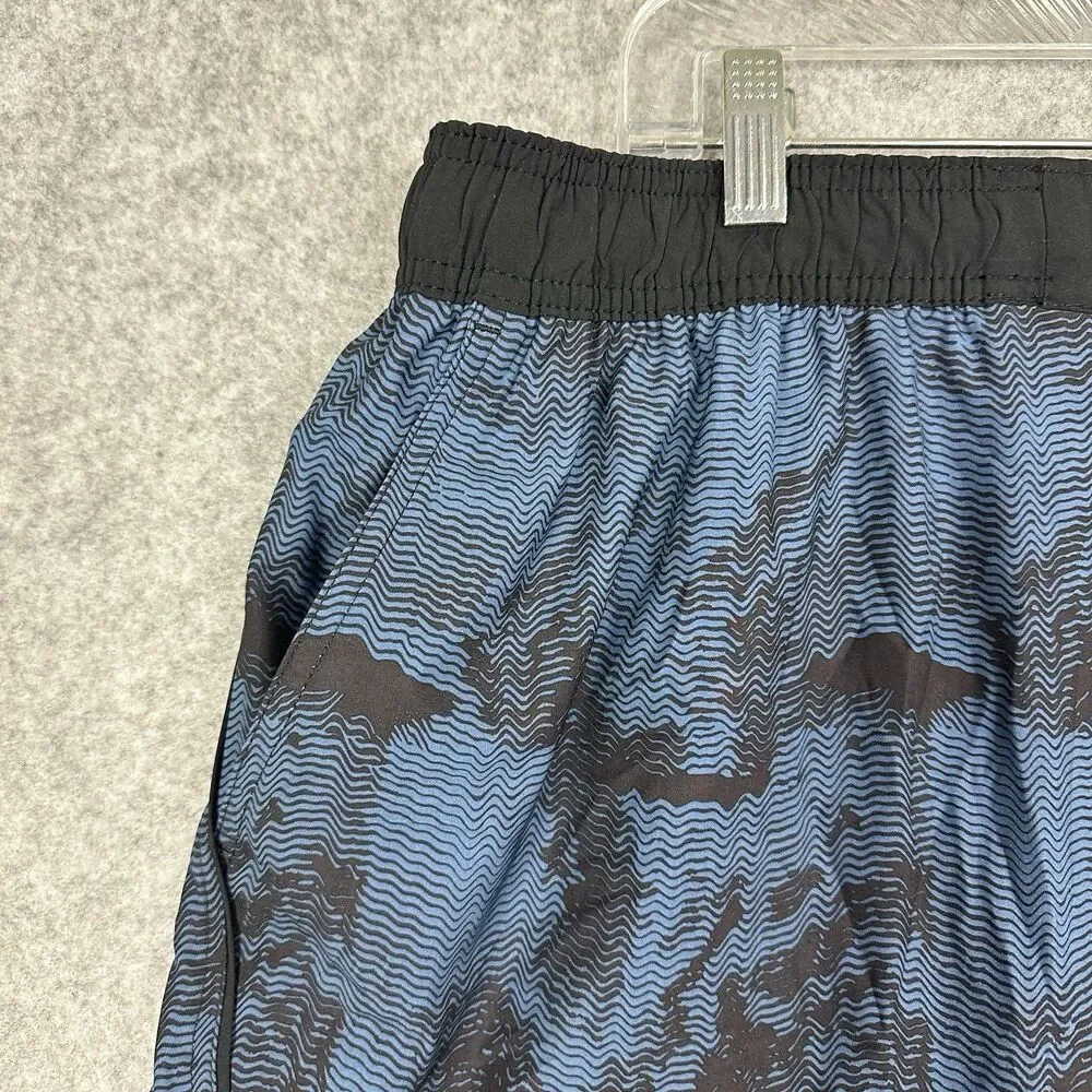 Vuori Trail Shorts Mens XXL Blue Lined Patterned Active Gym Pockets Workout 7